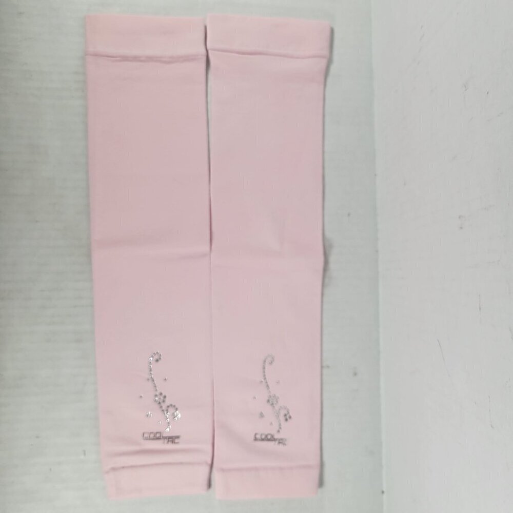 Cooltac UV Arm Guards Pink Cooling Sweat Absorb Moisture Control Size S